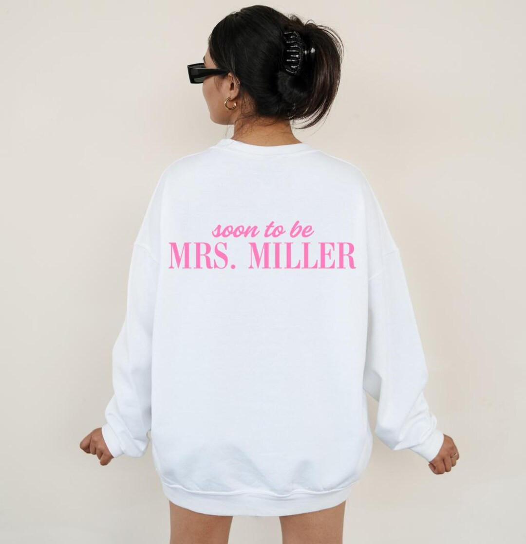 Personalized Pink WIFEY Wedding Crewneck Sweatshirt, Bridal Sweatshirt, Bridal Party Gift, Weddin... | Etsy (US)