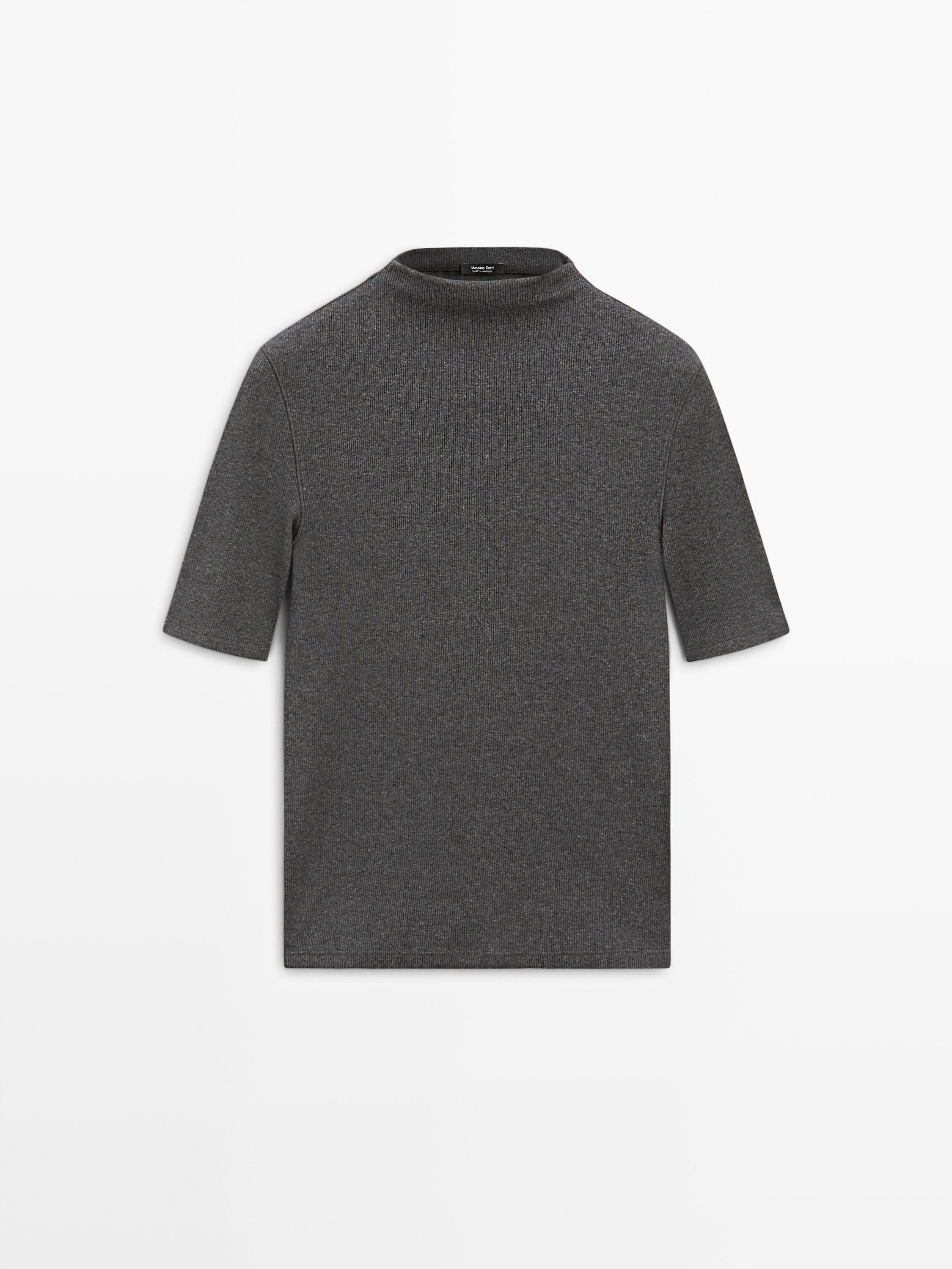 T-Shirt aus Baumwollmischgewebe | Massimo Dutti DE