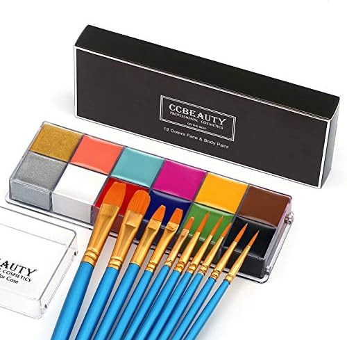 CCbeauty Professional Face Body Paint Oil 12 Colors Halloween Art Party Fancy Makeup Palette Set ... | Amazon (US)