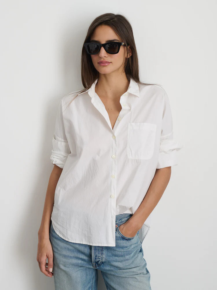 Jo Shirt in Cotton Poplin | Alex Mill