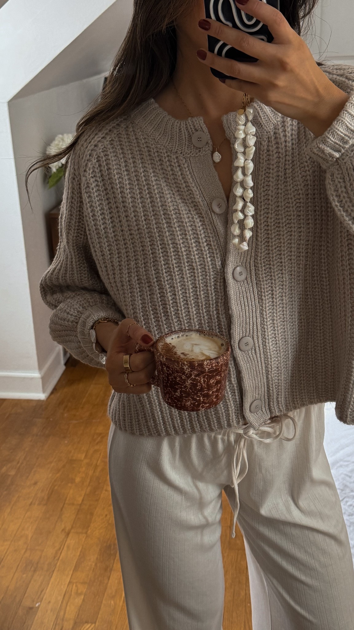 Morning cozies☁️ Latte cardigan is a M and my code: JENNIFERSWEET saves you 10%!! 

#LTKgrwm #LTKmomlife #LTKootd