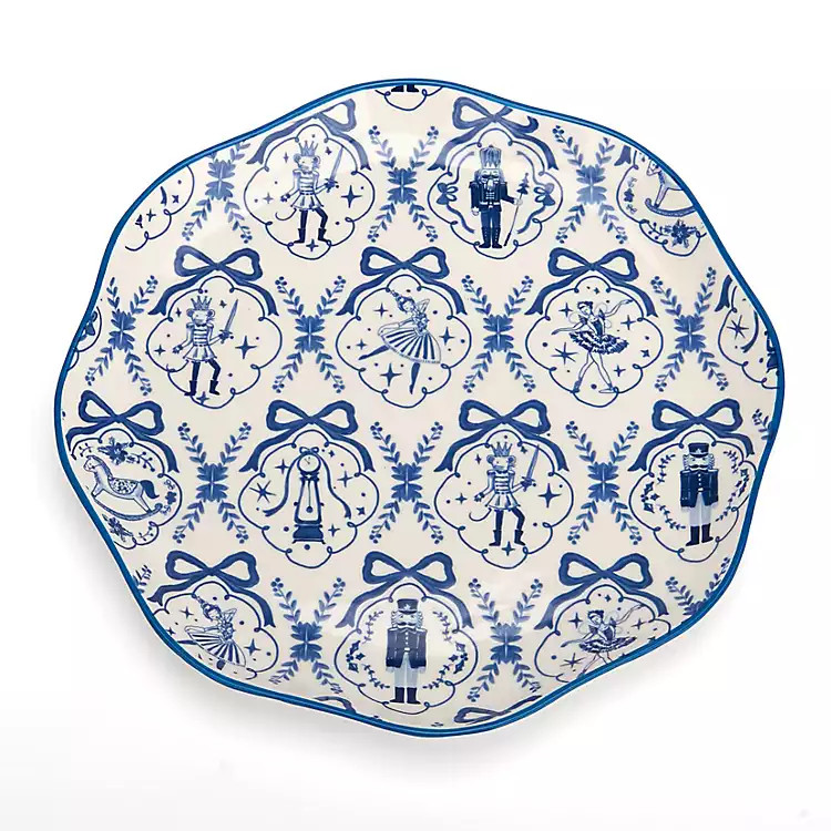 New! Blue Nutcracker Dinner Plate | Kirklands