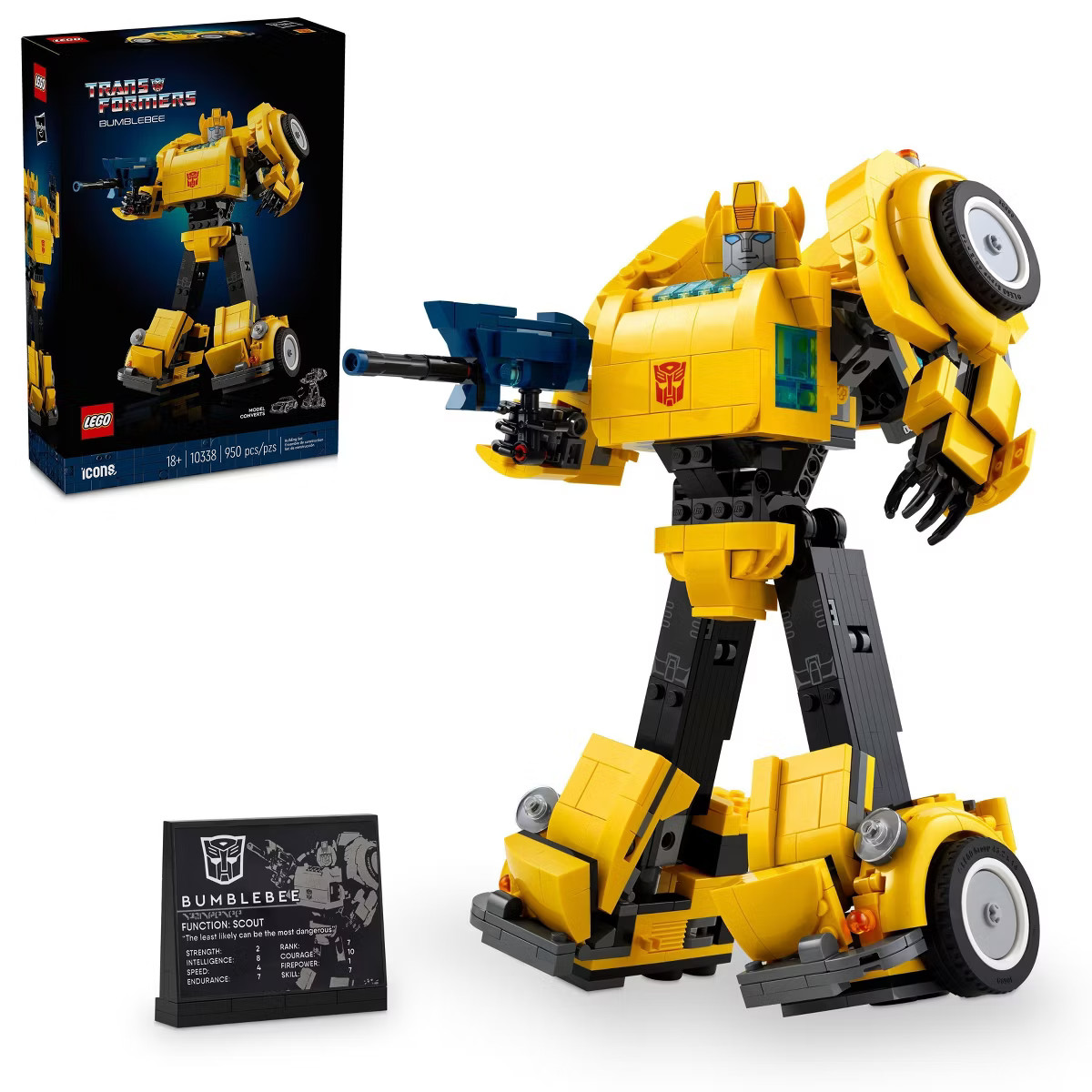 LEGO Icons Transformers Bumblebee Collectible Building Set 10338 | Target