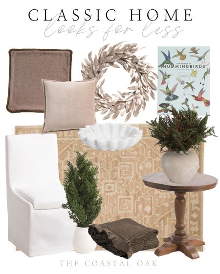 Classic gifts for the home from TJ Maxx, natural jute rug, wood table, gold wreath, Christmas greenery 

#LTKHoliday #LTKhome #LTKCyberWeek