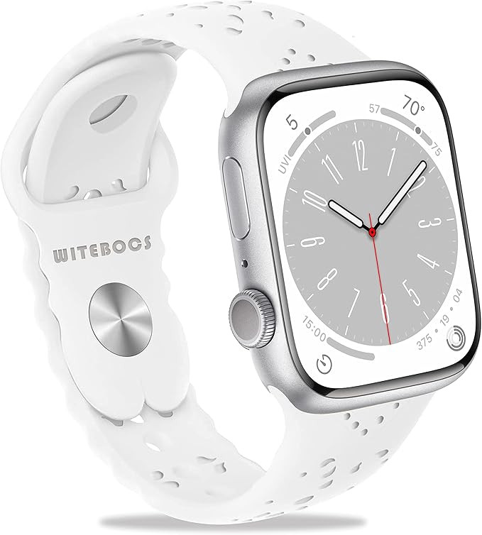 WiteBocs Apple Watch Band Compatible with Apple Watch Series 3 4 5 6 7 8 SE, Sport Silicone Waterpro | Amazon (US)