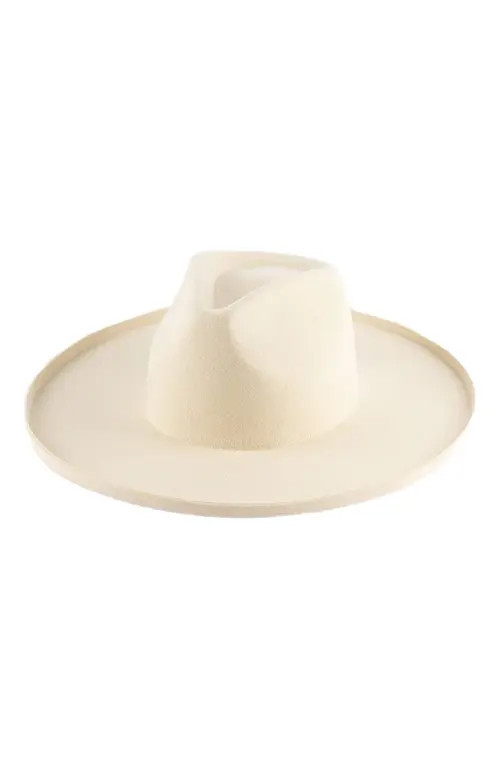 Gigi Pip Amelia Pencil Brim Fedora Hat in Off-White at Nordstrom, Size X-Large | Nordstrom