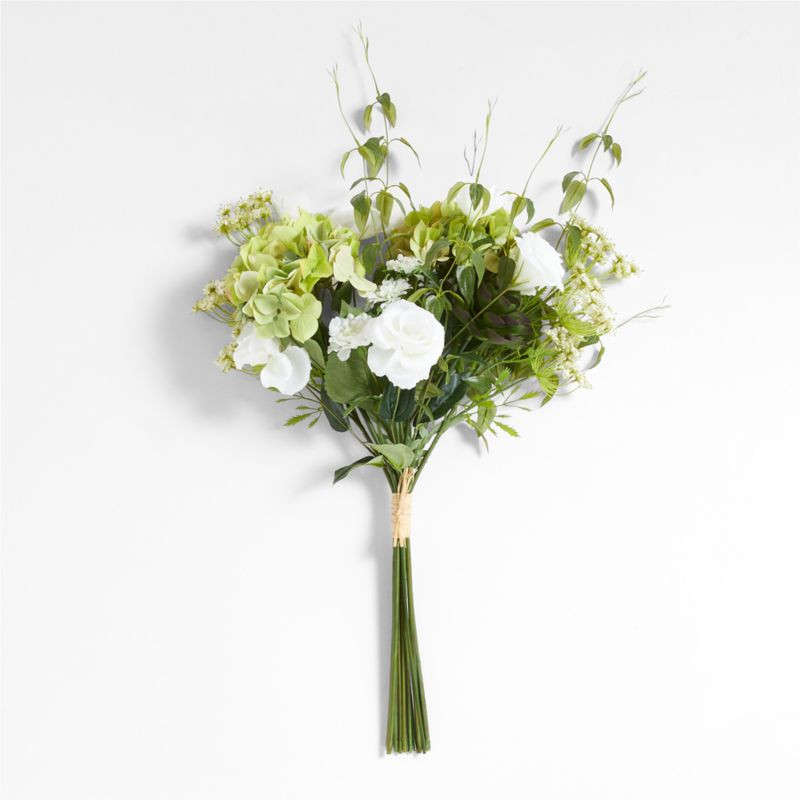 Faux Green and White Greenery Plant Bouquet + Reviews | Crate & Barrel | Crate & Barrel