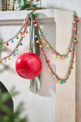 Good Cheer Bauble Ornament Tinsel Garland | Terrain
