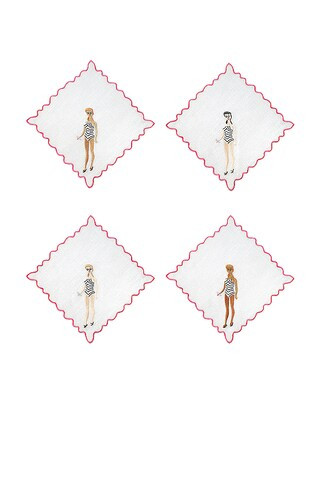 Barbie Cocktail Napkins Set Of 4
                    
                    Chefanie | Revolve Clothing (Global)