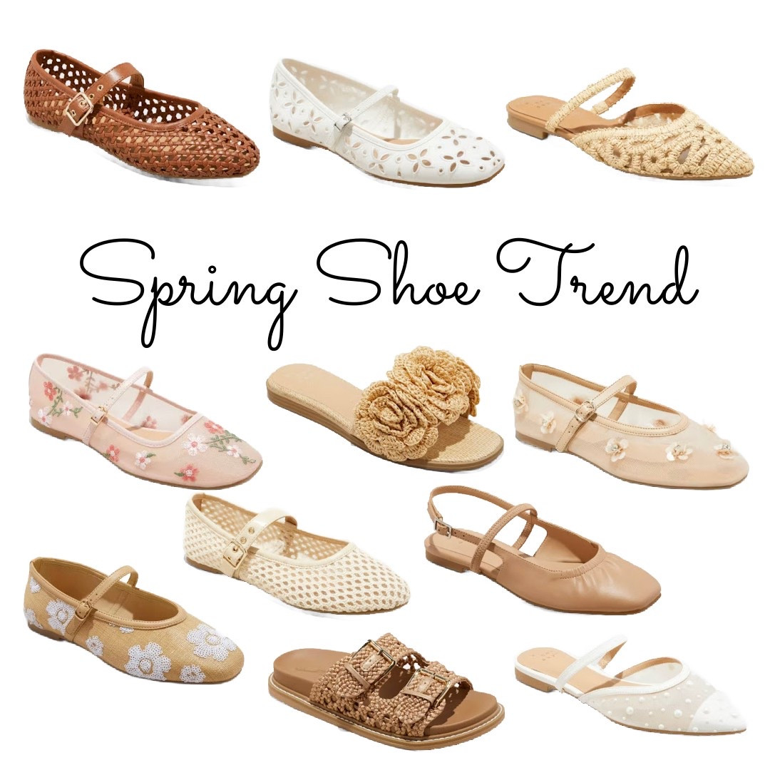 All the cute new spring arrival shoes! Ballet flats, sling back flats, and Mary Jane flats are a hot trend for fall. 
These are all affordable found at Target. I have the brown basket weave flats and wear them all the time! Comfortable, cute, go with everything! Recommend possibly sizing down one half size as there is extra room in the toes on this one. Comes in three colors 

#LTKSeasonal #LTKFindsUnder50 #LTKShoeCrush