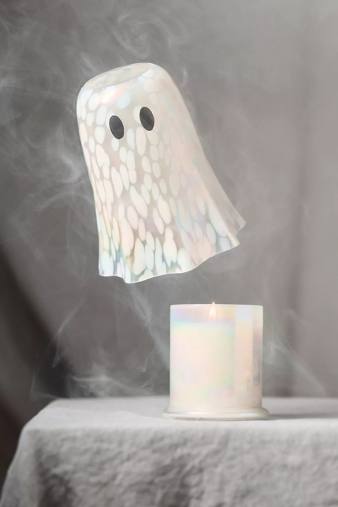Ghost Fresh White Tonka & Santal Cheena Glass Cloche Candle | Anthropologie (US)