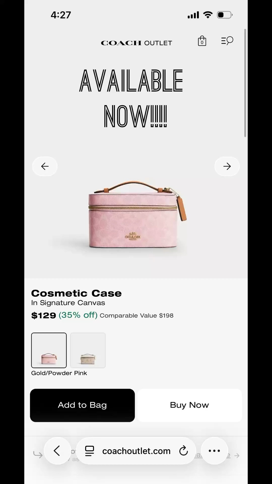 Restock of the Coach powder pink cosmetic case 🥳

#LTKSpringSale #LTKBeauty #LTKTravel
