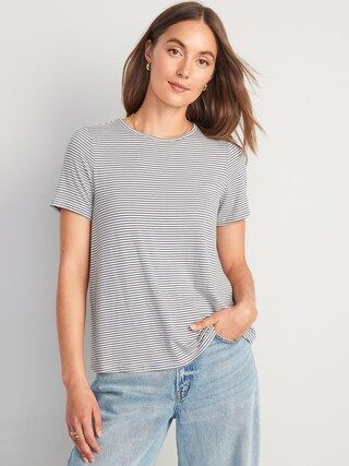 Luxe Striped T-Shirt for Women | Old Navy (US)