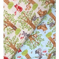 Woodland Forest Animals, Wilderness Trees, Hugs & Loves, Henry Glass, Beige Blue, Animal Quilt Fabric, Fox Owl Frog Rabbit Hedgehog Squirrel | Etsy (US)