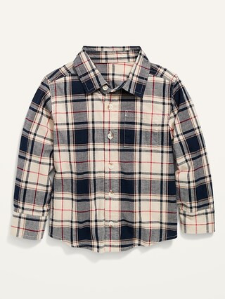 Plaid Built-In Flex Long-Sleeve Shirt for Toddler Boys | Old Navy (US)