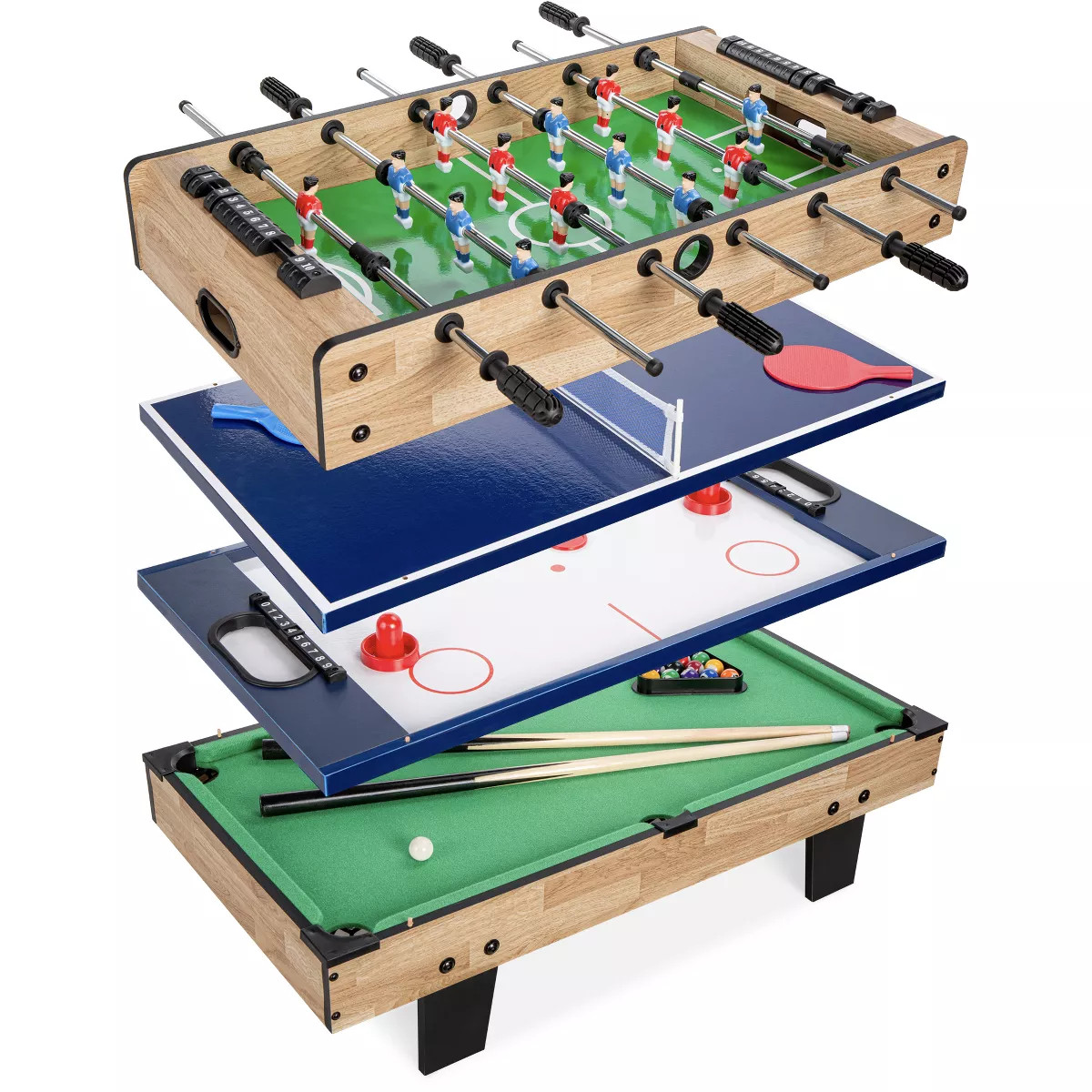 Best Choice Products 4-in-1 Multi Game Table, Childrens Arcade Set w/ Pool Billiards, Air Hockey,... | Target
