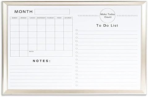 VISTA 24 x 36 Inches Calendar Whiteboard Magnetic Dry Erase White Board for Monthly Planning | Amazon (US)
