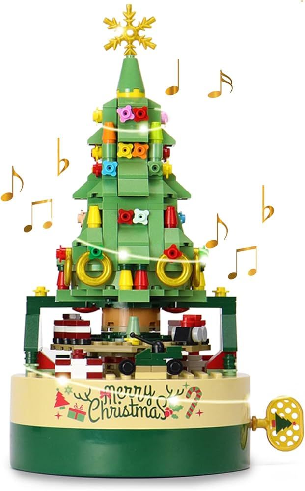 Christmas Tree Building Blocks Set for Kids - DIY Christmas Music Box,Christmas Building Blocks M... | Amazon (US)