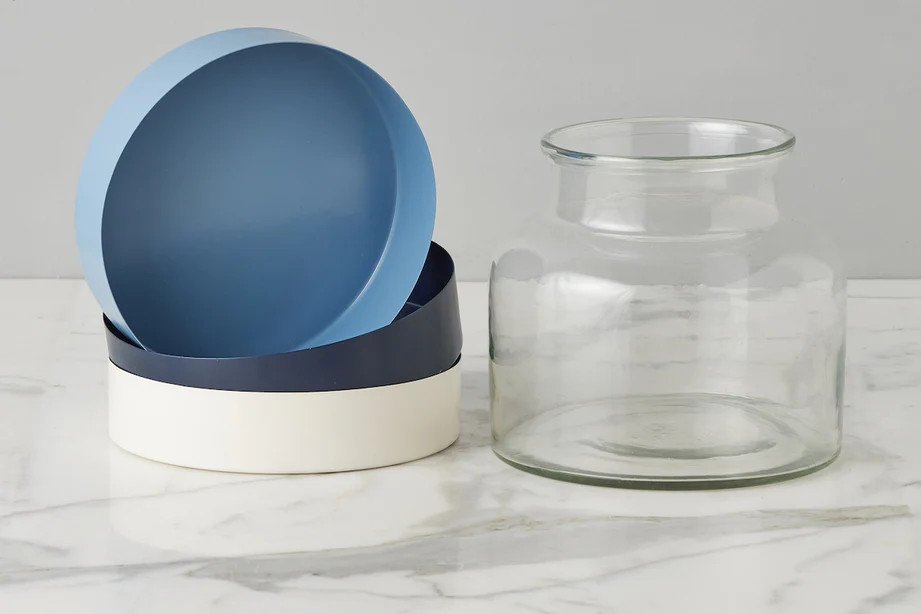 3-in-1 Glass Bloom Vase, Maritime Color Set | etúHOME