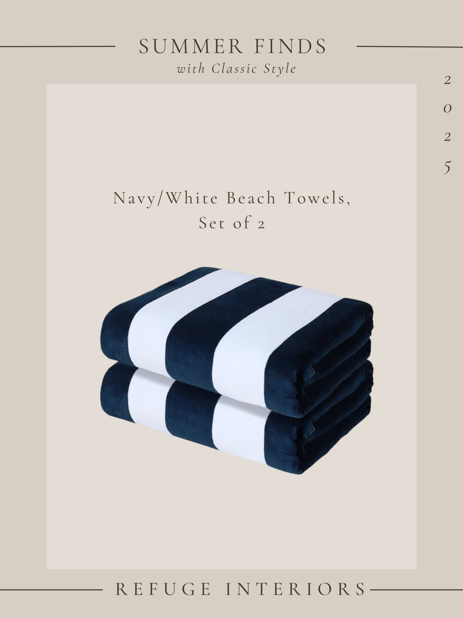 Experience the ultimate coastal getaway with these navy and white striped beach towels. Inspired by the iconic Ralph Lauren aesthetic, these must-have towels will make your day feel like you stepped into a luxury resort! 

#LTKSwim #LTKFindsUnder50 #LTKTravel