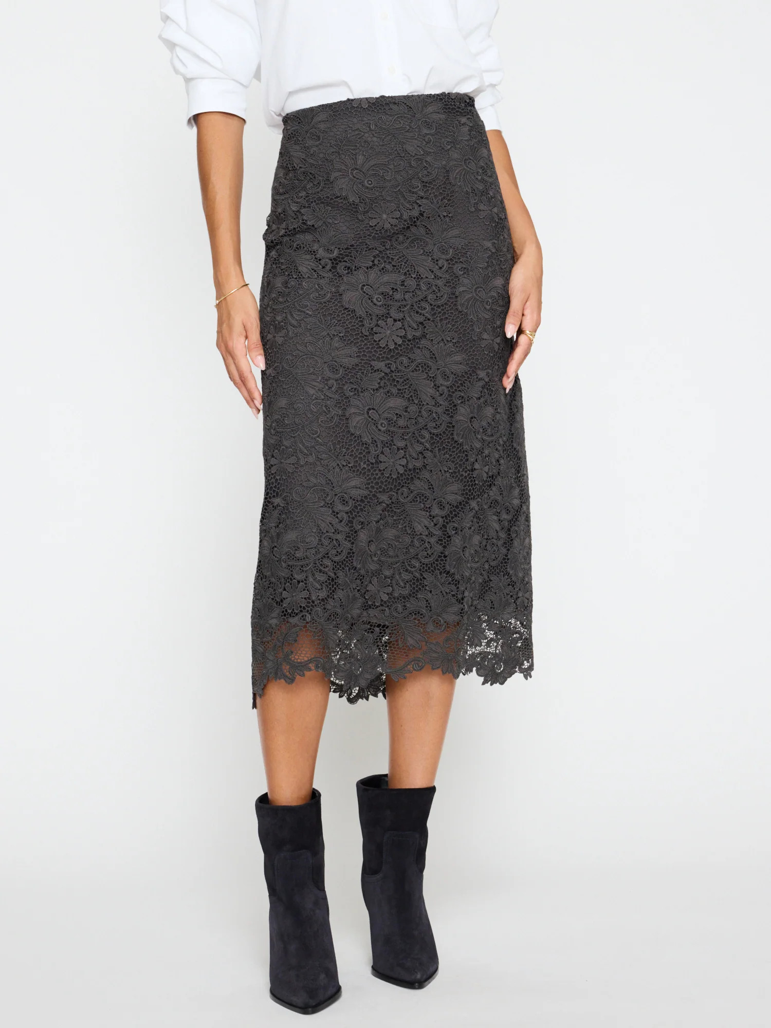 Women's Mara Lace Skirt in Hunter | Brochu Walker | Brochu Walker
