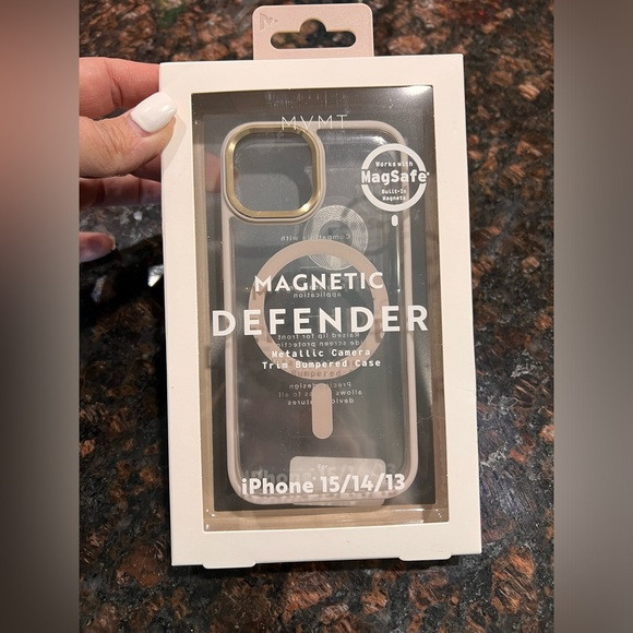 MVMT Clear & Pink with Gold Trim Magnetic Defender iPhone Cases for 13, 14 & 15 | Poshmark