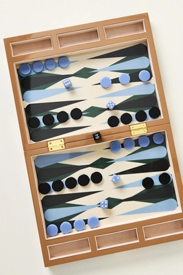 Printworks Lacquered Backgammon Game Set | Anthropologie (US)