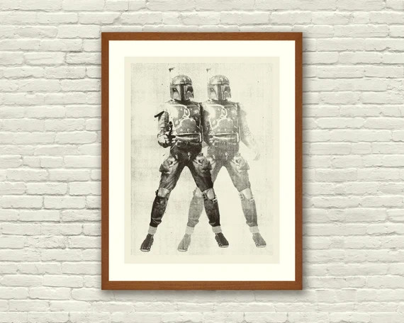 BOUNTY HUNTER - Star Wars Inspired, Boba Fett 18 x 24 Handprinted Silkscreen Art Print, Modern Po... | Etsy (US)