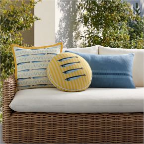 Outdoor Sardine Stripe Pillow Set | West Elm (US)