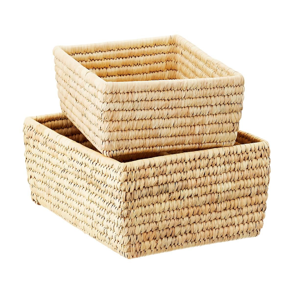 Small Palm Leaf Bin | The Container Store