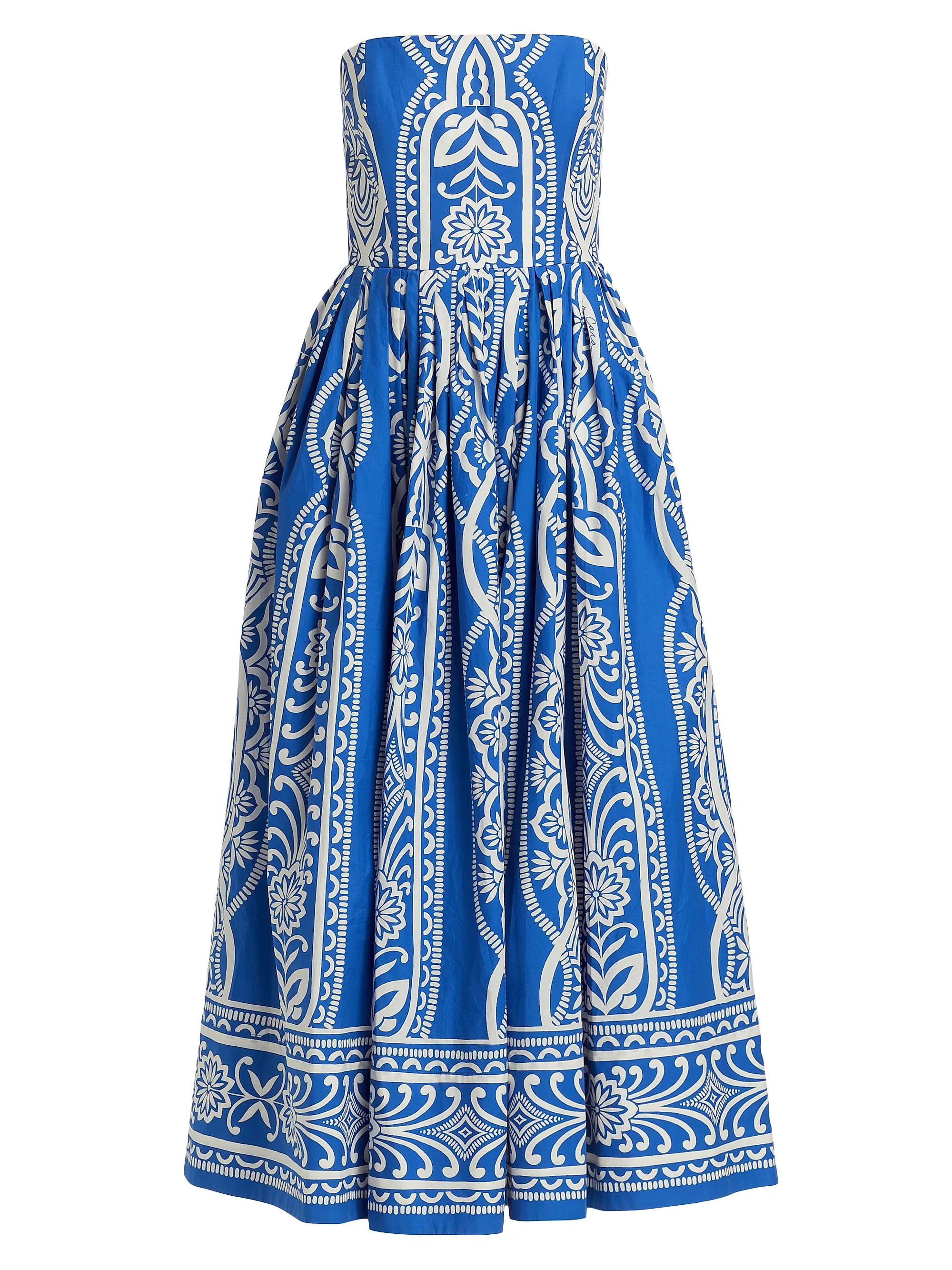 Torres Cotton Poplin Fit & Flare Midi-Dress | Saks Fifth Avenue