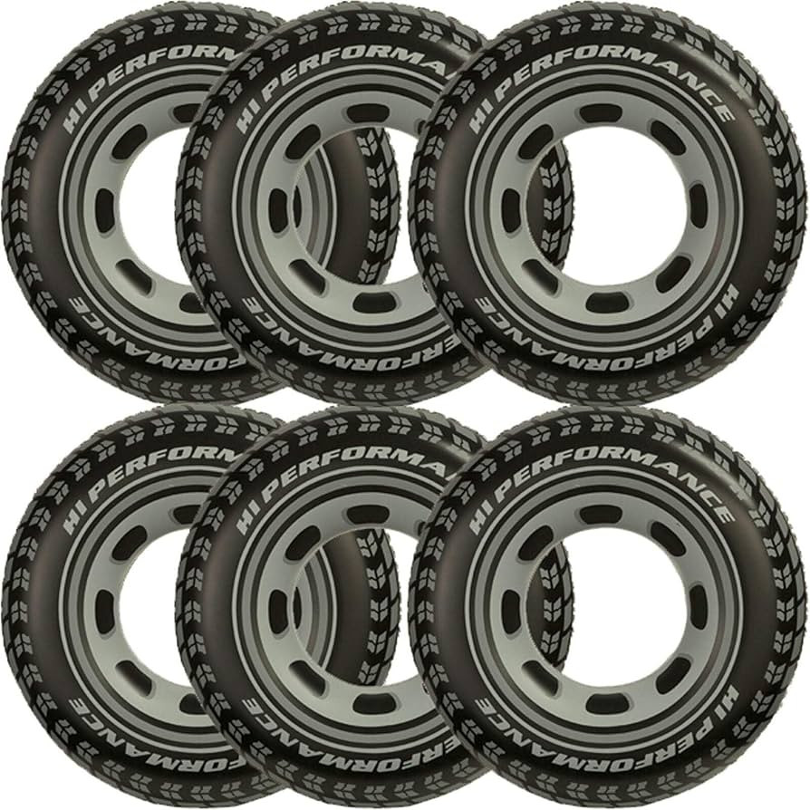 Intex Inflatable 36" Giant Tire Tubes for Swimming Pool/Lake/Ocean (6 Pack) | Amazon (US)