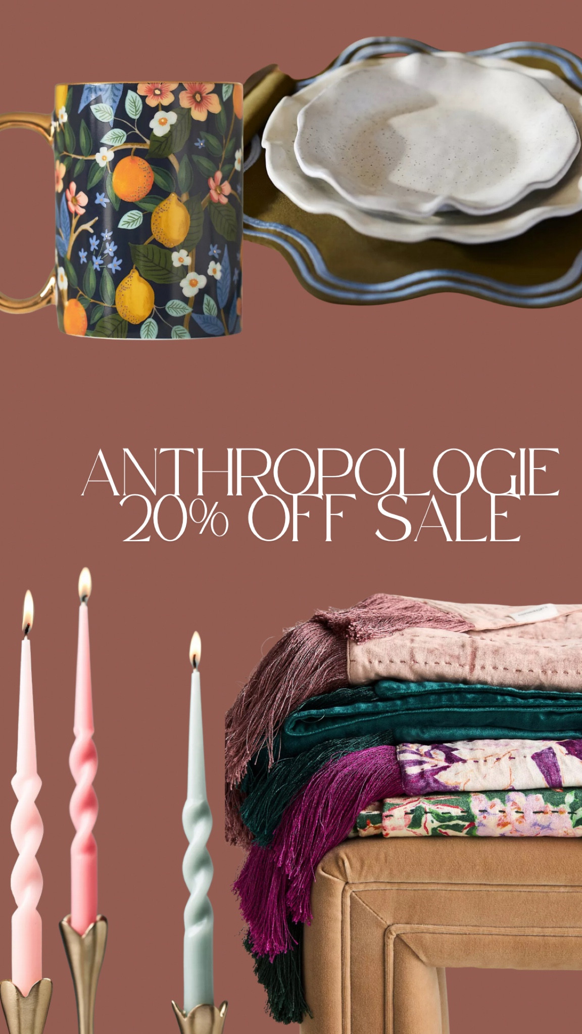 20% OFF Anthropologie Home with code ANTHRO20

#LTKgiftguide #LTKsale