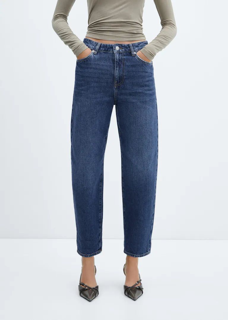High-waist slouchy jeans | MANGO (UK)