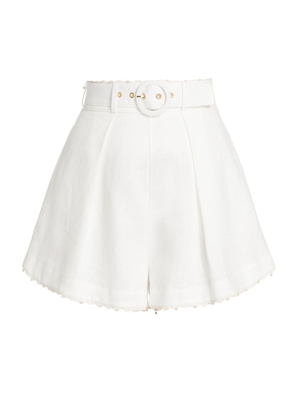 Zimmermann Tiggy Belted Linen Shorts | Saks Fifth Avenue