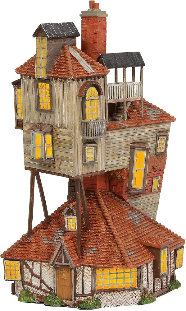 Department 56 Polyresin, Plastic, Stone Powder, Harry Potter Village The Burrow Lit Building, 9.0... | Amazon (US)