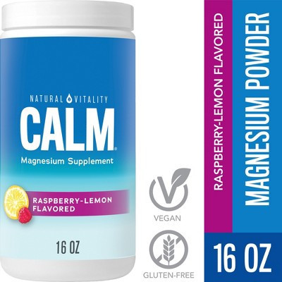 Natural Vitality Calm, Magnesium Citrate Supplement Powder, Anti-Stress Drink Mix, Raspberry Lemon, 16 Ounces | Target