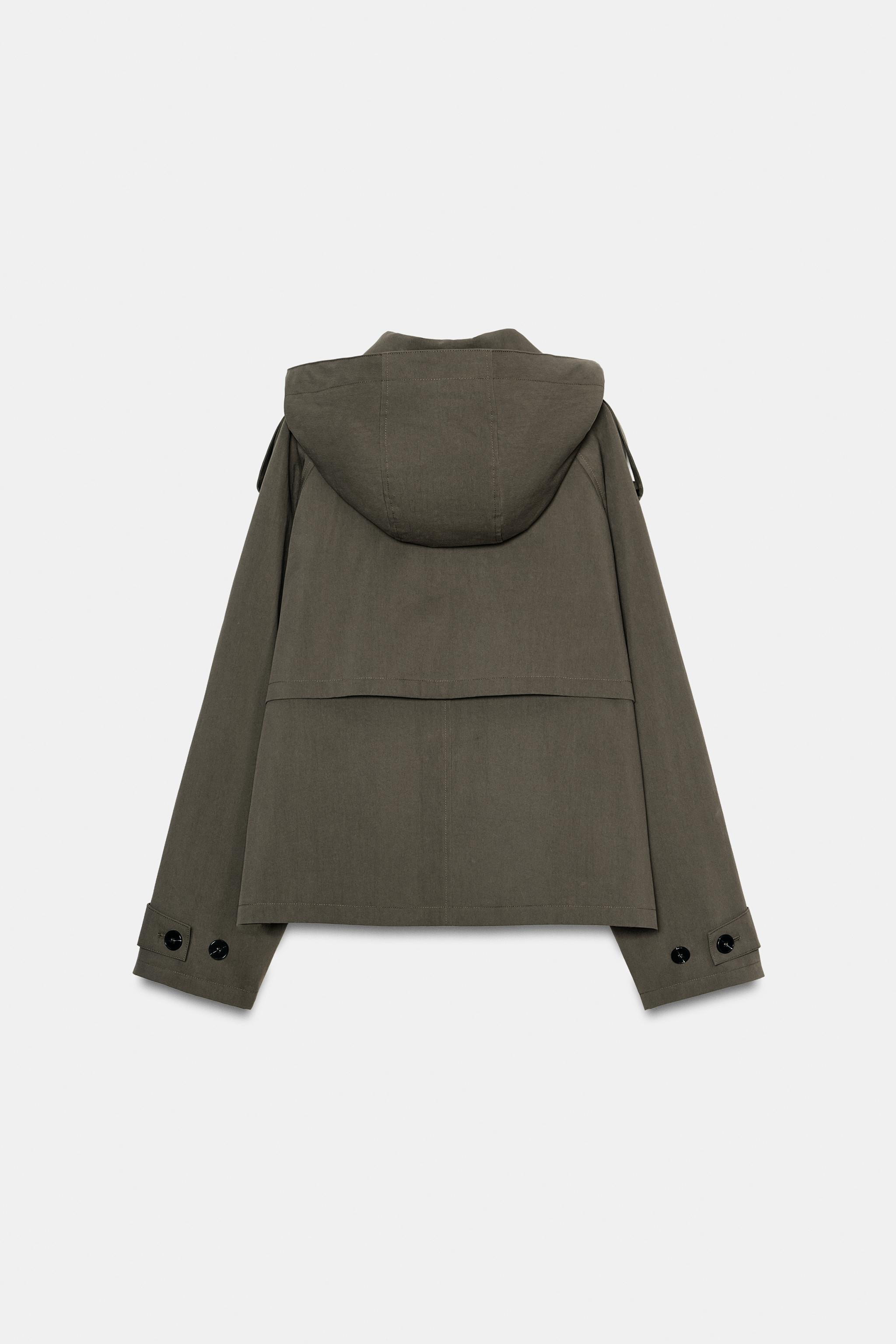 SHORT HOODED TRENCH | Zara US