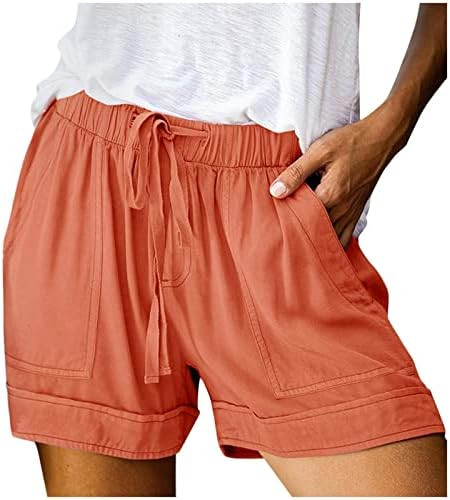 Summer Shorts for Women 2026 Trendy Drawstring Elastic Waist Shorts Casual Loose Beach Short Pant... | Amazon (US)