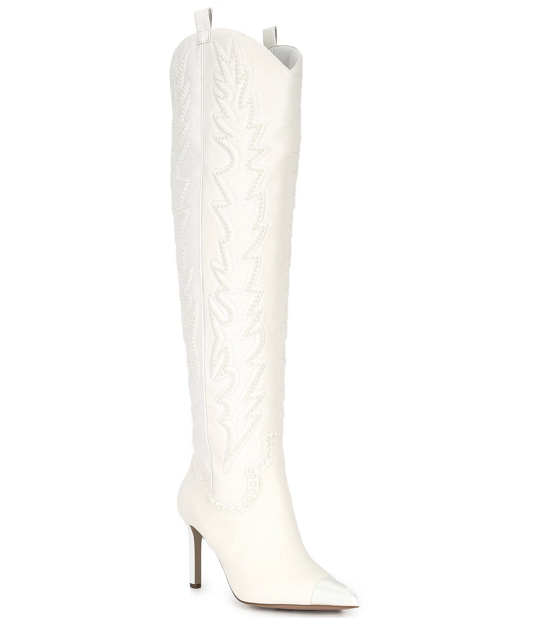 Bridal Collection KaterinaTwo Pearl Over-the-Knee Western Dress Boots | Dillard's