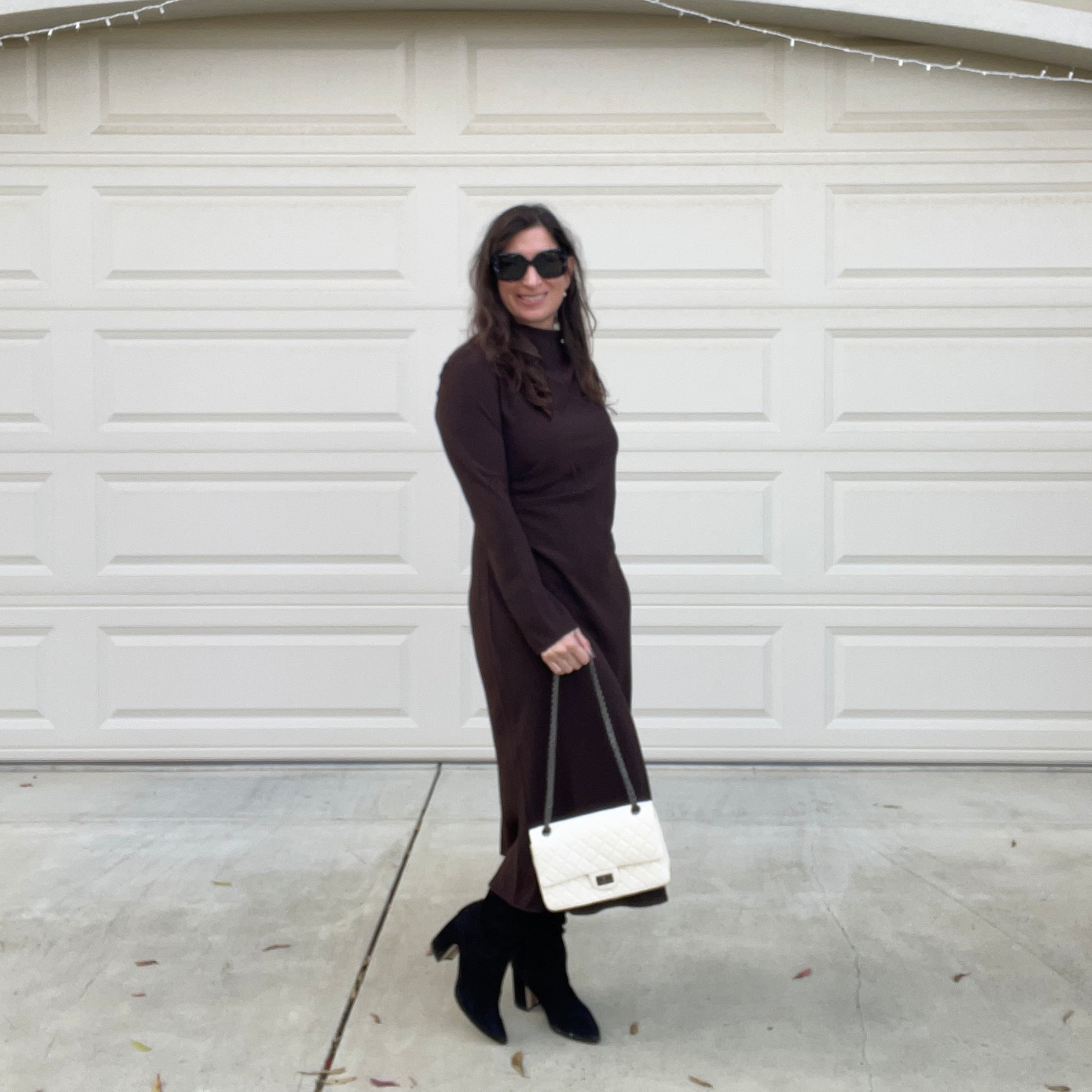 Loving this chocolate brown winter dress 🙌 perfect for the office, theater matinees and dinners out! 💃🏻❤️

#LTKWorkwear #LTKOver40 #LTKootd