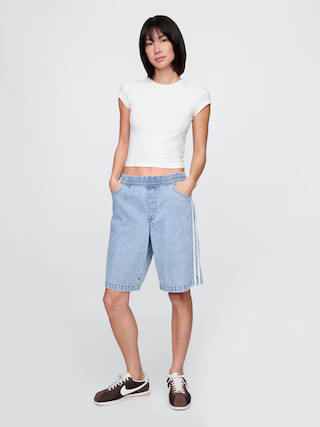11"" Mid Rise UltraSoft Easy Longline Denim Shorts | Gap (US)