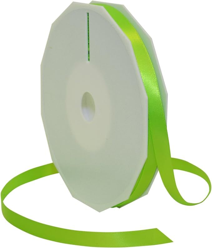 Morex Ribbon Neon Brights Satin, 3/8-inch by 50-yard, Key Lime | Amazon (US)