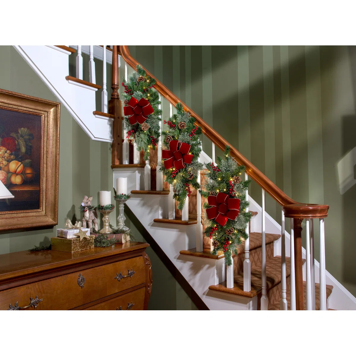 Classic Lighted Faux Pine Swag | Wayfair North America