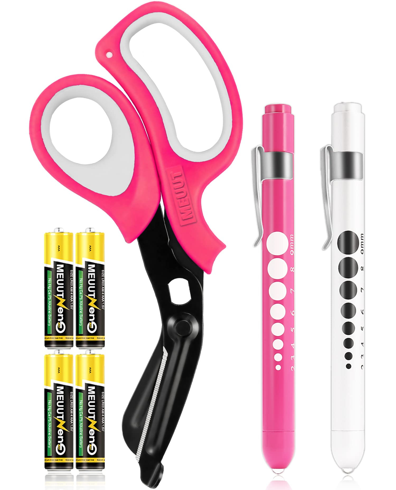 MEUUT 3 Pack Pen light & Medical Scissors-One Pantented Trauma Scissor Two LED Penlight with Pupi... | Amazon (US)