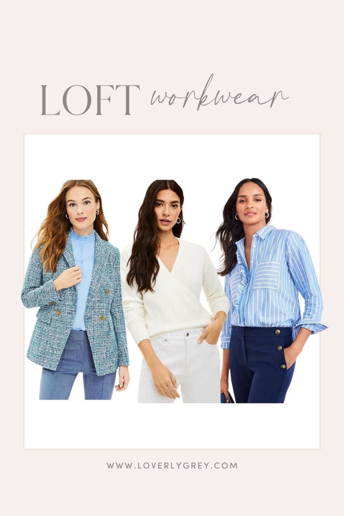 Loft workwear perfect for spring! Blue seems to be the trending color this season and I'm loving this tweed blazer! 

#LTKworkwear #LTKstyletip #LTKFind