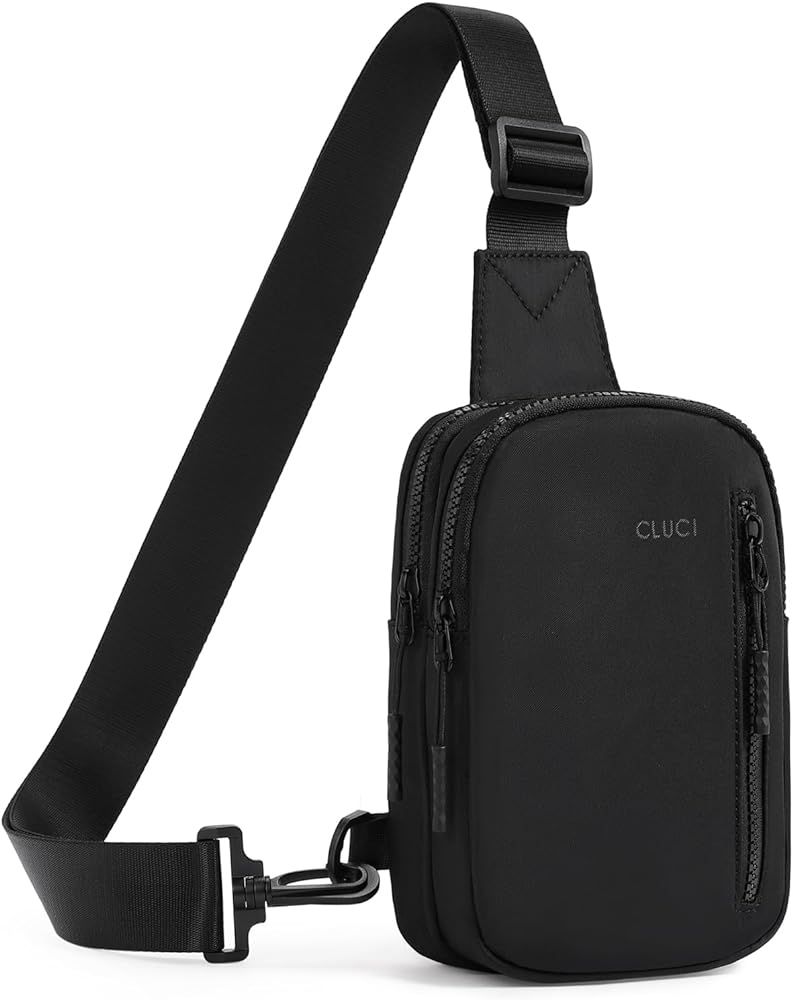 Small Sling Bag for Women Men, Nylon Cross Body Bag with Adjustable Strap, Lightweight Chest Bag ... | Amazon (US)