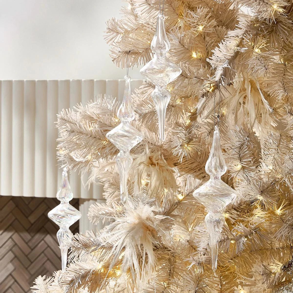 Iridescent Glass Spindle Ornament 7.75" - Set of 4 | Z Gallerie