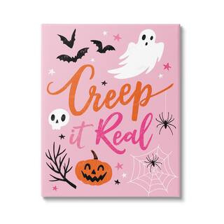 Stupell Industries Creep It Real Pink Halloween Phrase Canvas Wall Art | Michaels | Michaels Stores