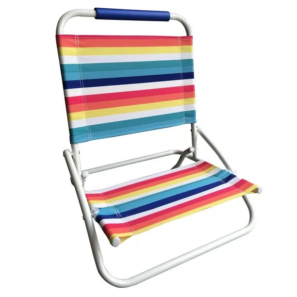 Mainstays Folding Beach Sand Chair Rainbow Stripe | Walmart (US)